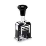 COSCO 2000PLUS Automatic Numbering Machine, 6 wheels, Self-Inking, Black 3/4 x 1/4 (026138)