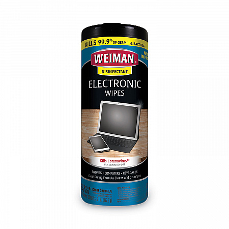E-tronic Wipes, 1-Ply, 7 x 8, White, 30/Canister, 4 Canisters/Carton (93ACT)