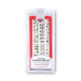 COSCO Character Kit, Letters, Numbers, Symbols, White, Helvetica, 258 Pieces (098233)