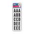 COSCO Letters, Numbers and Symbols, Adhesive, 2", Black, 84 Characters (098131)