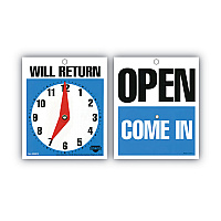 Will Return Later Sign, 5 x 6, Blue (098010)