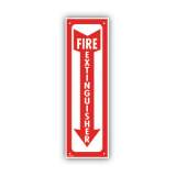 COSCO Glow-In-The-Dark Safety Sign, Fire Extinguisher, 4 x 13, Red (098063)