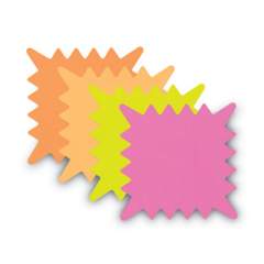 COSCO Die Cut Paper Signs, 5 1/4 x 5 1/4, Square, Assorted Colors, Pack of 48 Each (090244)