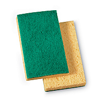 Niagara Medium Duty Scrubbing Sponge 74N, 3.6 x 6, 1" Thick, Yellow/Green, 20/Carton (19428)