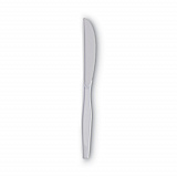Plastic Cutlery, Heavy Mediumweight Knife, White, 1,000/Carton (KM217)