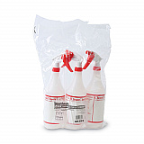 General Purpose Plastic Bottle with Trigger Spray, 32 oz, Clear/Red, 3/Pack (03010)