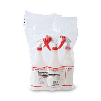 General Purpose Plastic Bottle with Trigger Spray, 32 oz, Clear/Red, 3/Pack (03010)