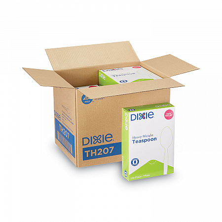Plastic Cutlery, Heavyweight Spoon, White, 100/Box, 10 Boxes/Carton (TH207CT)