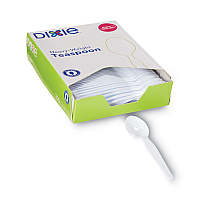 Plastic Cutlery, Heavyweight Spoon, White, 100/Box (TH207)