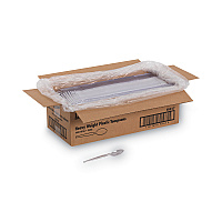 Plastic Cutlery, Heavyweight Spoon, Crystal Clear, 1,000/Carton (TH017)