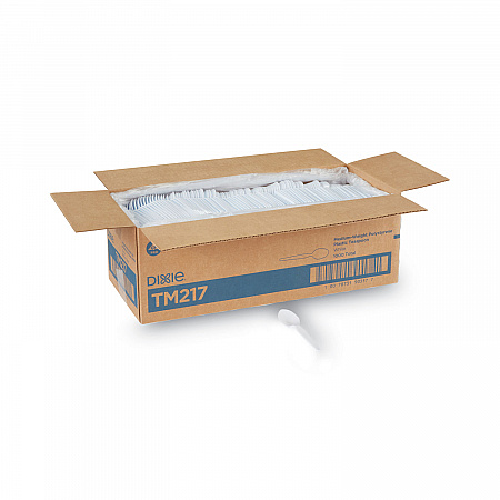 Plastic Cutlery, Heavy Mediumweight Spoon, White, 1,000/Carton (TM217)