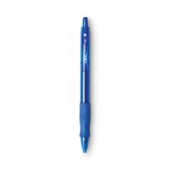 BIC GLIDE Bold Ballpoint Pen, Retractable, Bold 1.6 mm, Blue Ink, Translucent Blue Barrel, Dozen (VLGB11BE)