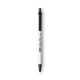 BIC Clic Stic Ballpoint Pen Value Pack, Retractable, Medium 1.2 mm, Black Ink, White Barrel, 60/Pack (CSM60BK)