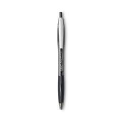 BIC GLIDE Ballpoint Pen, Retractable, Medium 1 mm, Black Ink, Black Barrel, Dozen (VCG11BK)