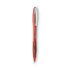 BIC GLIDE Ballpoint Pen, Retractable, Medium 1 mm, Red Ink, Red Barrel, Dozen (VCG11RD)