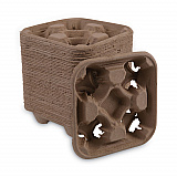 Cup Carrier Tray, 8 oz to 32 oz, Four Cups, Kraft, 300/Carton (4CUPCARRIER)