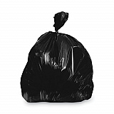 Linear Low-Density Can Liners, 30 gal, 1.25 mil, 30" x 36", Black, Flat Pack, 200/Carton (H6036PK)