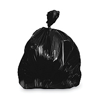 Linear Low-Density Can Liners, 30 gal, 1.25 mil, 30" x 36", Black, Flat Pack, 200/Carton (H6036PK)