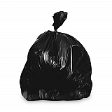 Linear Low-Density Can Liners, 33 gal, 1.5 mil, 33" x 39", Black, Flat Pack, 250/Carton (H6639AK)