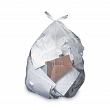 Linear Low-Density Can Liners, 60 gal, 2 mil, 36" x 58", Clear, Flat Pack, 100/Carton (H7258QC)