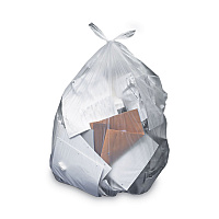 Linear Low-Density Can Liners, 60 gal, 2 mil, 36" x 58", Clear, Flat Pack, 100/Carton (H7258QC)