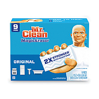Magic Eraser, 4.6 x 2.4, 0.7" Thick, White, 9/Pack (69516)