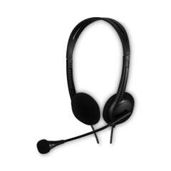 Volkano Chat Series Stereo Computer Headset with USB-A Connectivity, Binaural, Over-the-Head, Black (VK20152BK)