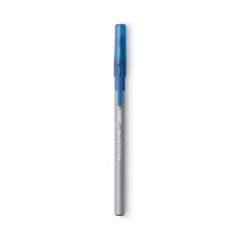 BIC Round Stic Grip Xtra Comfort Ballpoint Pen Value Pack, Easy-Glide, Stick, Medium 1.2 mm, Blue Ink, Gray/Blue Barrel, 36/Pack (GSMG361BE)