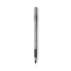 BIC Round Stic Grip Xtra Comfort Ballpoint Pen Value Pack, Easy-Glide, Stick, Medium 1.2 mm, Black Ink, Gray/Black Barrel, 36/PK (GSMG361BK)