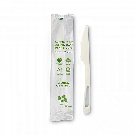 TPLA Wrapped Cutlery, Knife, Plastic, Light Beige, 750/Carton (KNPSI)