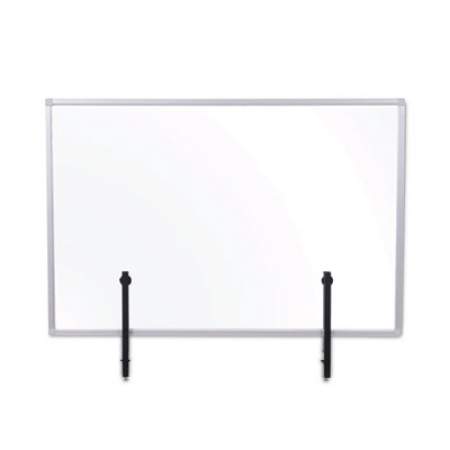 MasterVision Protector Series Glass Aluminum Desktop Divider, 40.9 x 0.16 x 27.6, Clear (GL34019101)