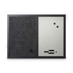 MasterVision Combo Bulletin Board, Bulletin/Dry Erase, 24X18, Black Frame (MX04433168)