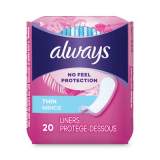 Always Thin Daily Panty Liners, Regular, 20/Pack, 24 Packs/Carton (08279)