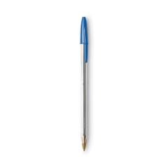 BIC Cristal Xtra Smooth Ballpoint Pen Value Pack, Stick, Medium 1 mm, Blue Ink, Clear Barrel, 24/Pack (MS241BE)