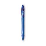 BIC Gel-ocity Quick Dry Gel Pen, Retractable, Medium 0.7 mm, Blue Ink, Blue Barrel, Dozen (RGLCG11BE)