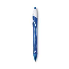 BIC Gel-ocity Quick Dry Gel Pen, Retractable, Fine 0.5 mm, Blue Ink, Blue Barrel, Dozen (RGLCGF11BE)