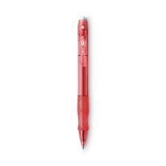 BIC Gel-ocity Gel Pen, Retractable, Medium 0.7 mm, Red Ink, Translucent Red Barrel, Dozen (RLC11RD)