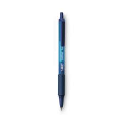 BIC Soft Feel Ballpoint Pen, Retractable, Fine 0.8 mm, Blue Ink, Blue Barrel, Dozen (SCSF11BE)