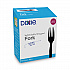 Grab'N Go Wrapped Cutlery, Fork, Plastic, Black,  90/Box, 6 Boxes/Carton (FM5W540)
