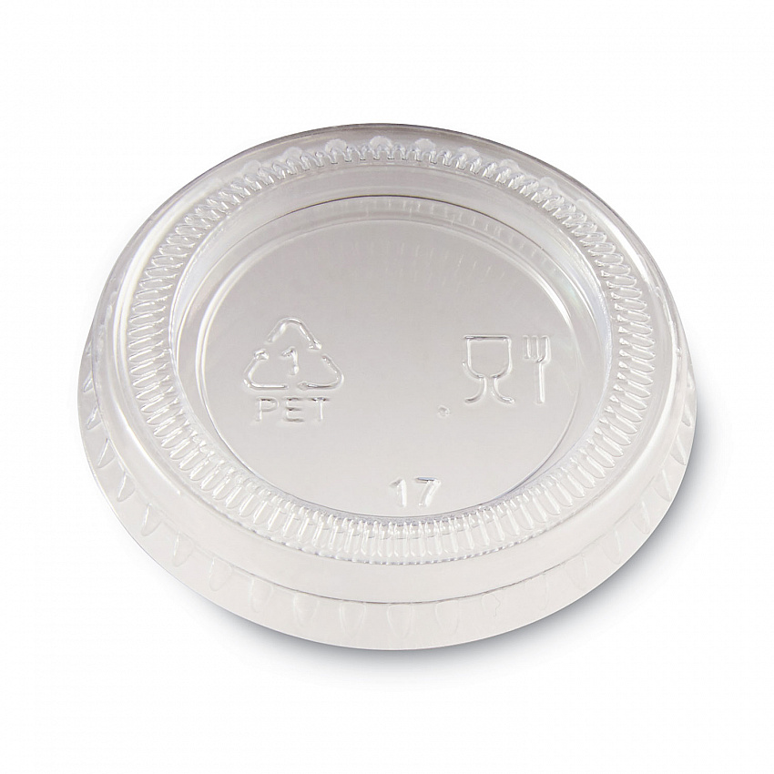 Plastic Portion Cup Lid, Fits 1 oz Portion Cups, Clear, 4,800/Carton (PL10CLEAR)