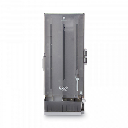 SmartStock Dining Utensil Dispenser, Holds 120 Forks, 10 x 8.78 x 24.75, Smoke (SSFPD120)