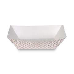 Dixie Kant Leek Polycoated Paper Food Tray, 3 lb Capacity, 8.4 x 5.8 x 2.1, Red Plaid, 250/Bag, 2 Bags/Carton (RP3008)