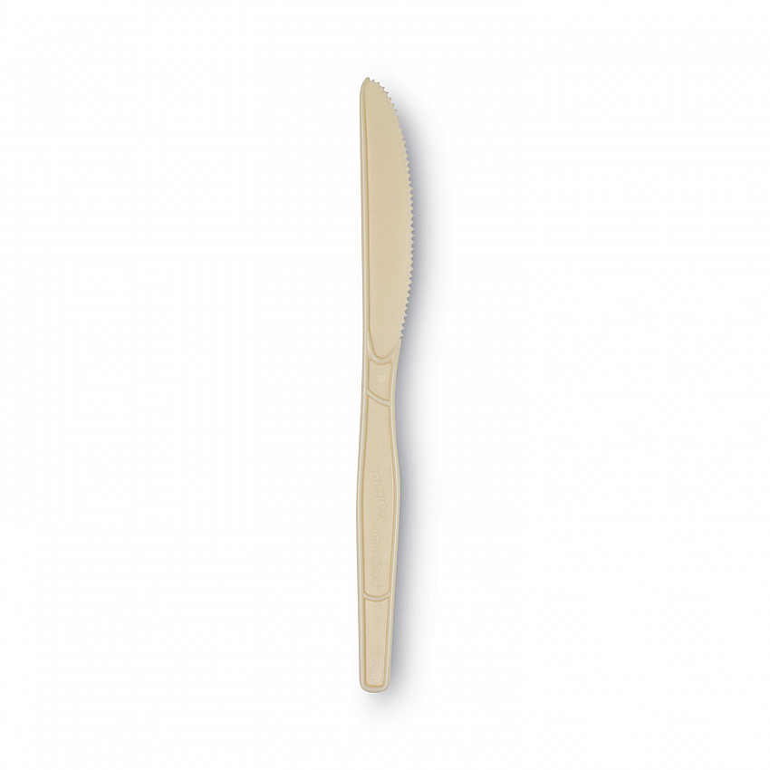 SmartStock Plastic Cutlery Refill, Series-O, Mediumweight Knife, Beige, 40/Pack, 24 Packs/Carton (SSK11B)