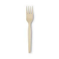 SmartStock Plastic Cutlery Refill, Series-O, Mediumweight Fork, Beige, 40/Pack, 24 Packs/Carton (SSF11B)