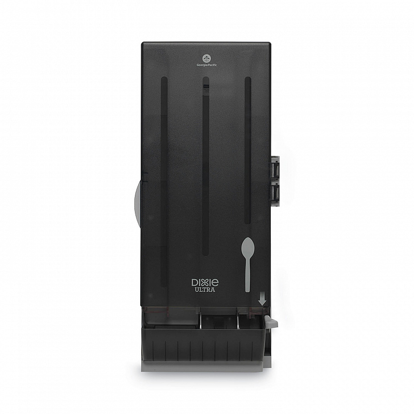 SmartStock Dining Utensil Dispenser, Holds 120 Spoons, 10 x 8.78 x 24.75, Translucent Black (SSSD120)