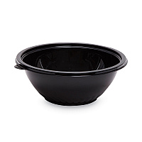 Caterline Pack n' Serve Plastic Bowl, 80 oz, 10" Diameter x 4" h, Black, Plastic, 25/Carton (APB80BL)