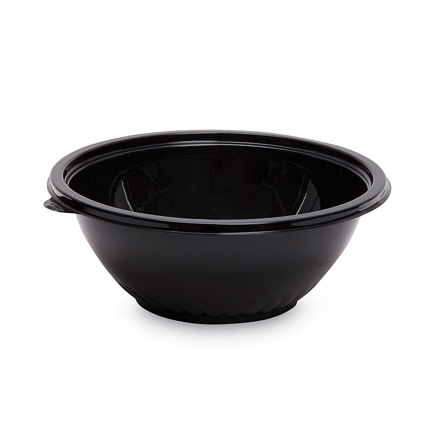 Caterline Pack n' Serve Plastic Bowl, 80 oz, 10" Diameter x 4" h, Black, Plastic, 25/Carton (APB80BL)