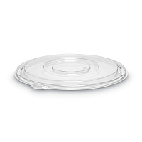 Caterline Pack n' Serve Plastic Lids, Flat Lid, 10" Diameter, Clear, 50/Carton (APB80FLAT)