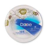 Dixie Pathways Soak-Proof Shield Mediumweight Paper Plates, WiseSize, 8.5" dia, Green/Burgundy, 125/Pack (UX9WSPK)