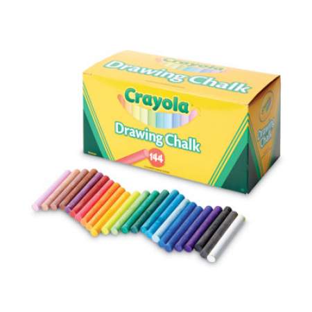 Crayola Colored Drawing Chalk, Six Each of 24 Assorted Colors, 144 Sticks/Set (510400)